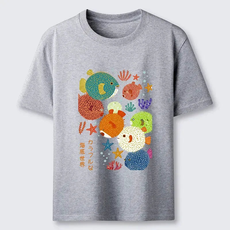 Japanese Fish Kanji Shirt for Men