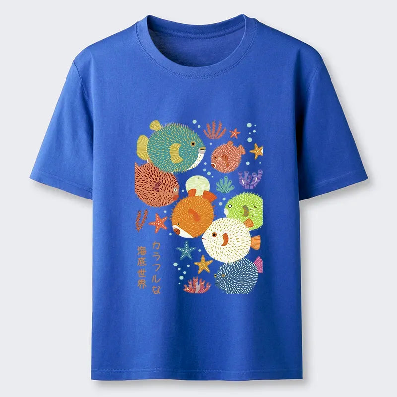 Kyoto-Lion Japanese Fish Kanji Classic T-Shirt
