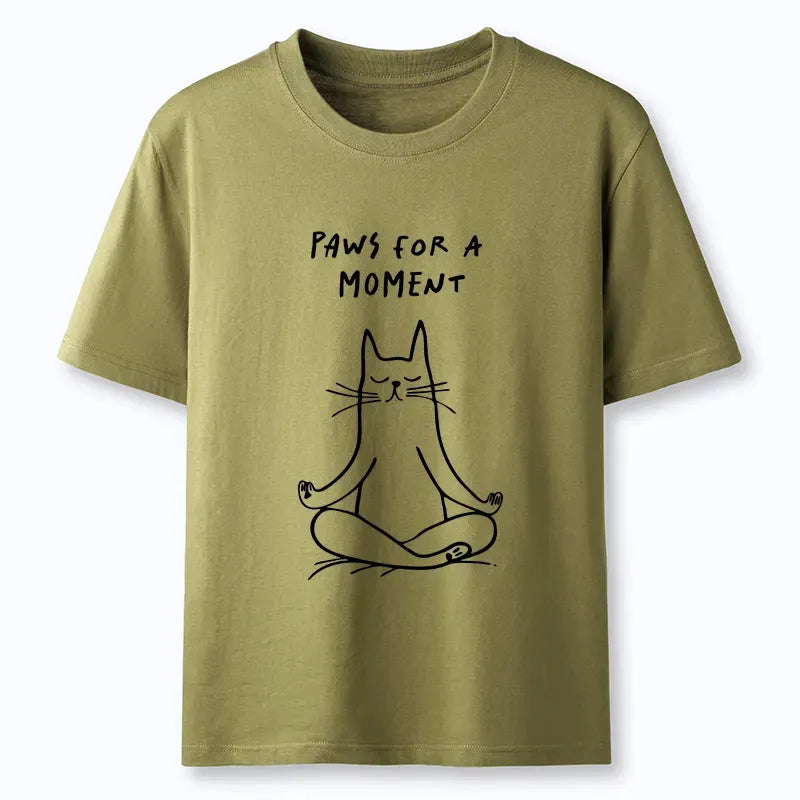 Kyoto-Lion Yoga Zen Cat Classic T-Shirt