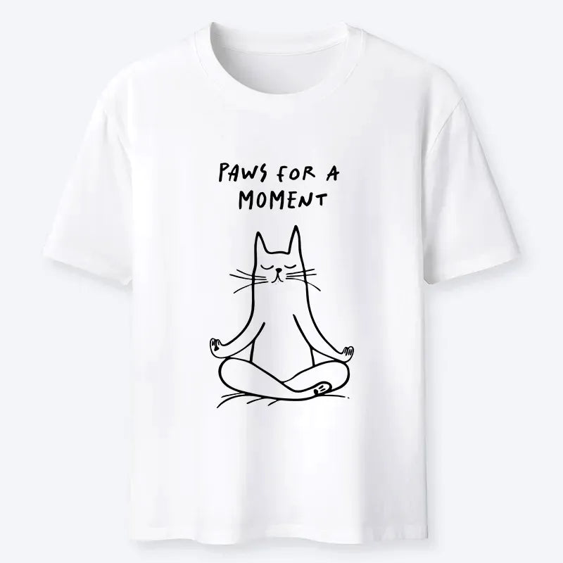 Kyoto-Lion Yoga Zen Cat Classic T-Shirt
