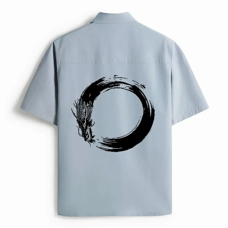 Unisex Dragon Print Shirt for Vacation