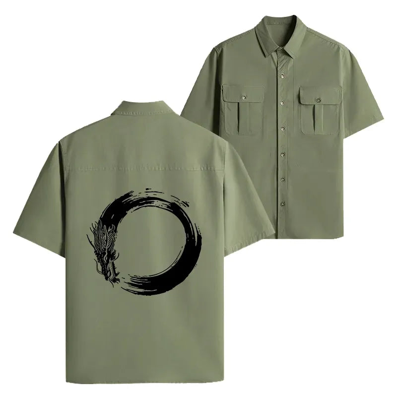 Japanese Dragon Work Shirt for Everyday