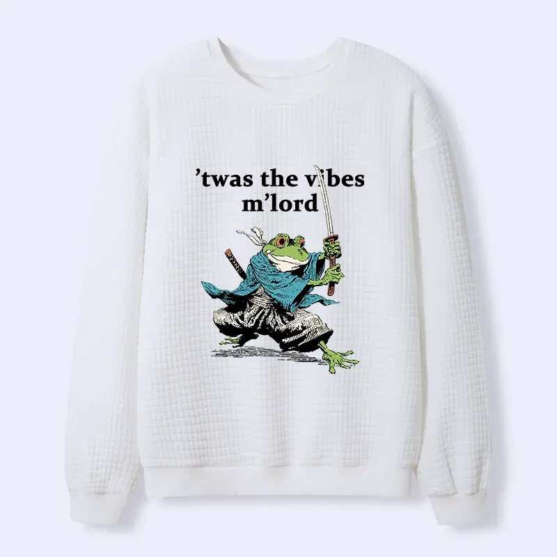 Kyoto-Lion The Frog Samurai Waffle Sweatshirt