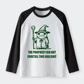 Kyoto-Lion Funny Meme Wizard Frog Weird Prophecy Raglan Long Sleeve T-shirt