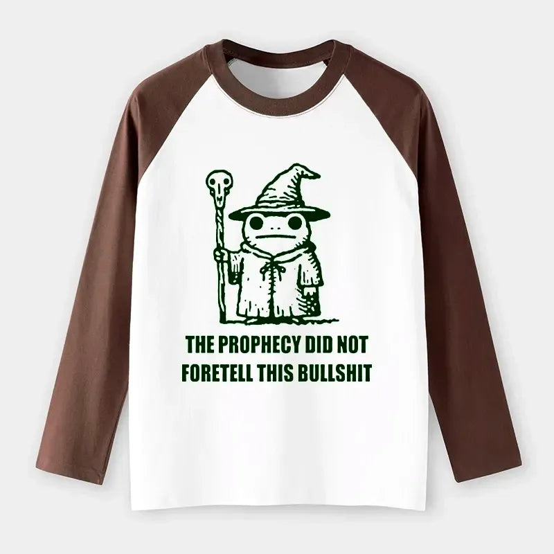 Funny Wizard Frog Raglan T-Shirt for Streetwear