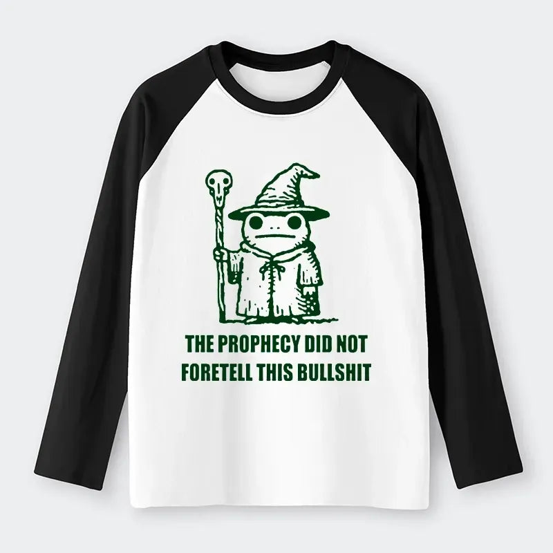Funny Wizard Frog Raglan T-Shirt for Streetwear