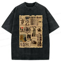 japanese unisex washed t-shirt free shipping