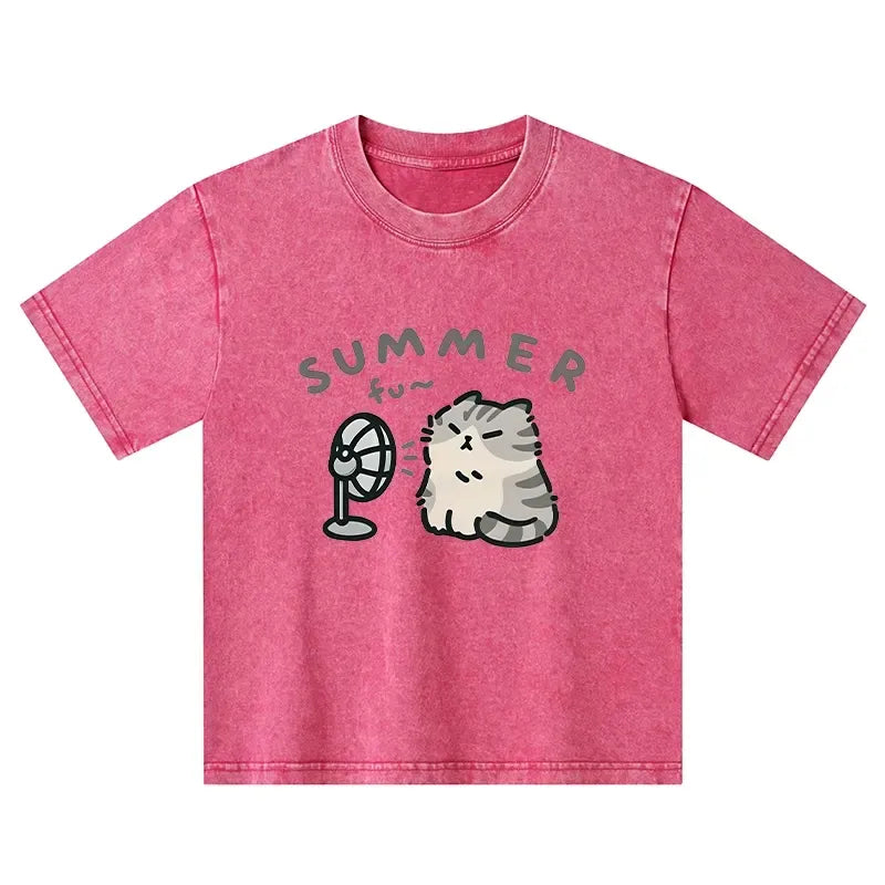 Vintage Cat Fan Tee for Kids
