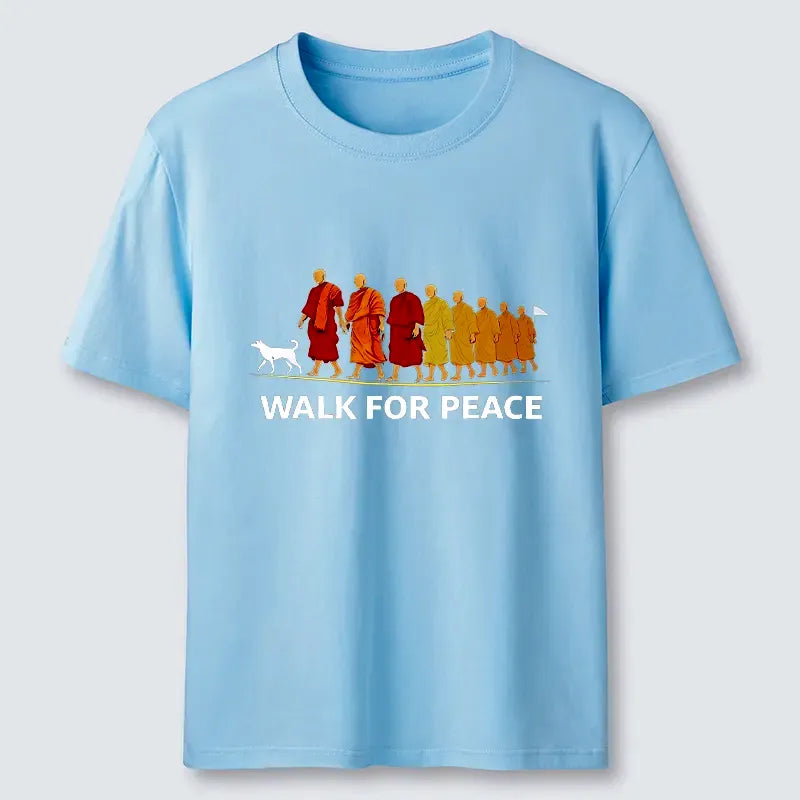 Kyoto-Lion Walk For Peace Monks And Dog Classic T-Shirt