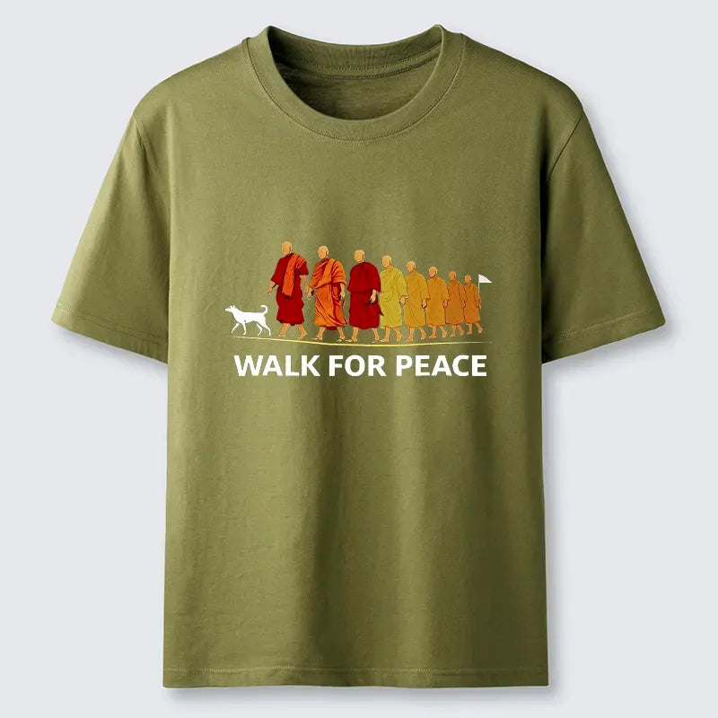 Kyoto-Lion Walk For Peace Monks And Dog Classic T-Shirt