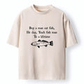 Kyoto-Lion Man Eat Fish Meme Washed T-Shirt