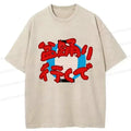 Kyoto-Lion Going To The Bon Odori Festival Washed T-Shirt