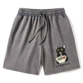 Japanese Cat Ramen Washed Shorts On Sale