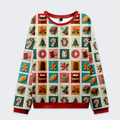 Kyoto-Lion Festive Treats Patchwork Christmas Ugly Sweatshirt