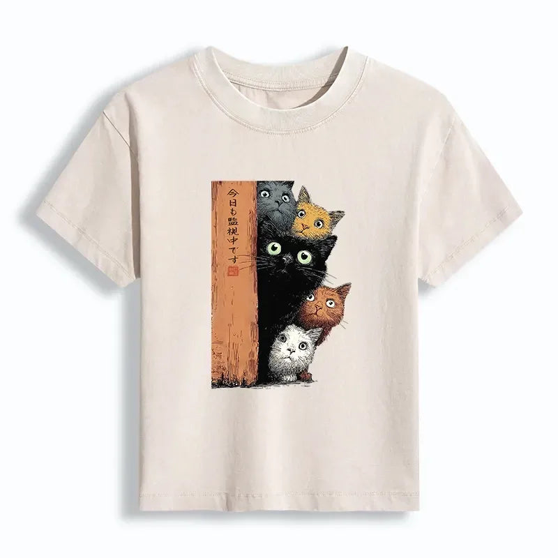 Cute Cat T-Shirt for Her Gift Idea