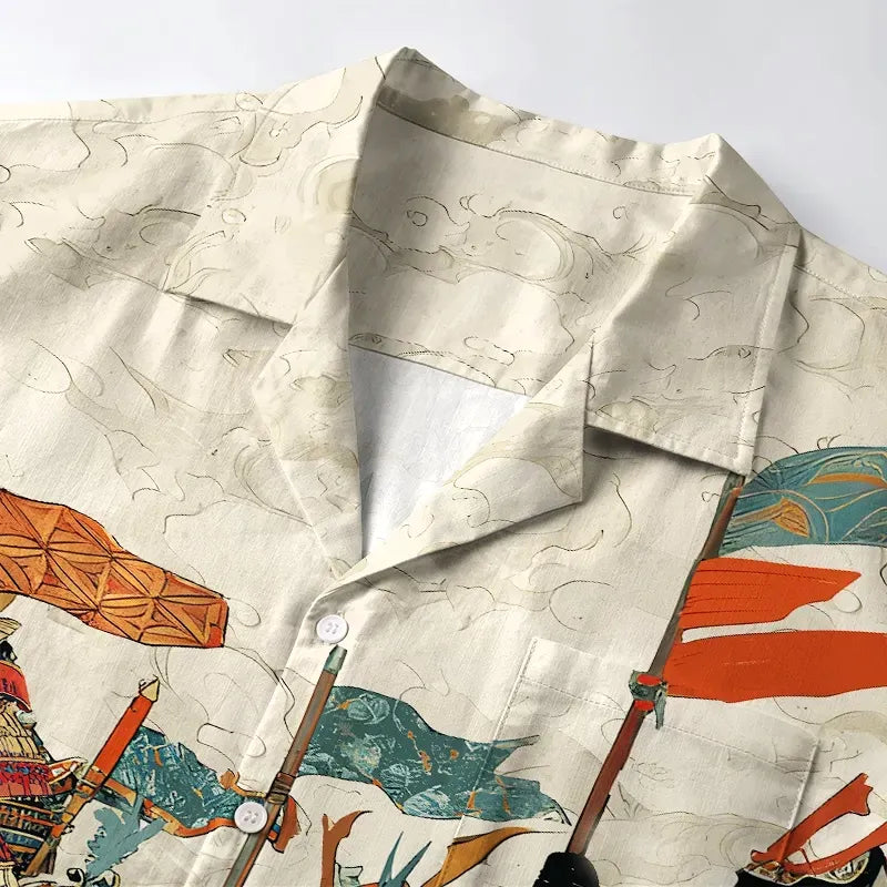 Vintage Ukiyo-e Hawaiian Shirt for Vacation