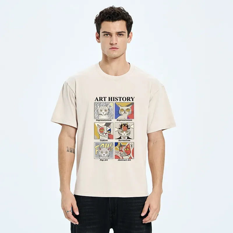 Kyoto-Lion Art History About Cats Washed T-Shirt