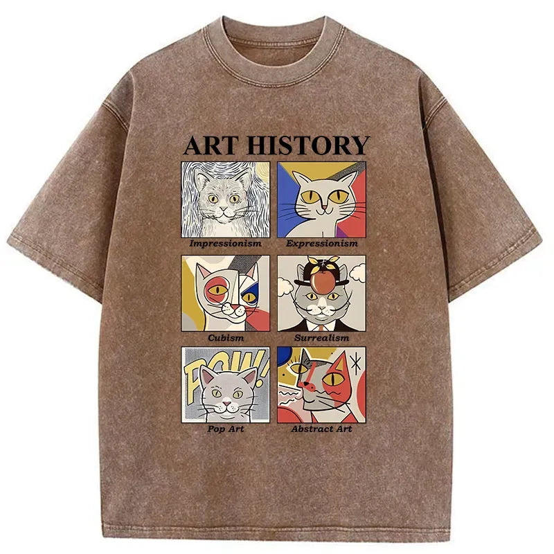Japanese art history cat t-shirt