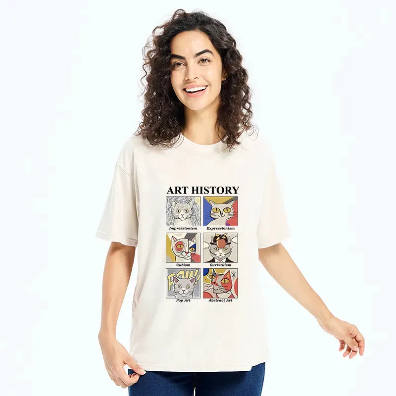 Japanese art history cat t-shirt