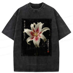 Kyoto-Lion The Flower That Bloomed In Vain Washed T-Shirt