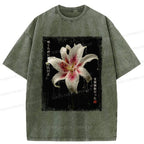 Kyoto-Lion The Flower That Bloomed In Vain Washed T-Shirt