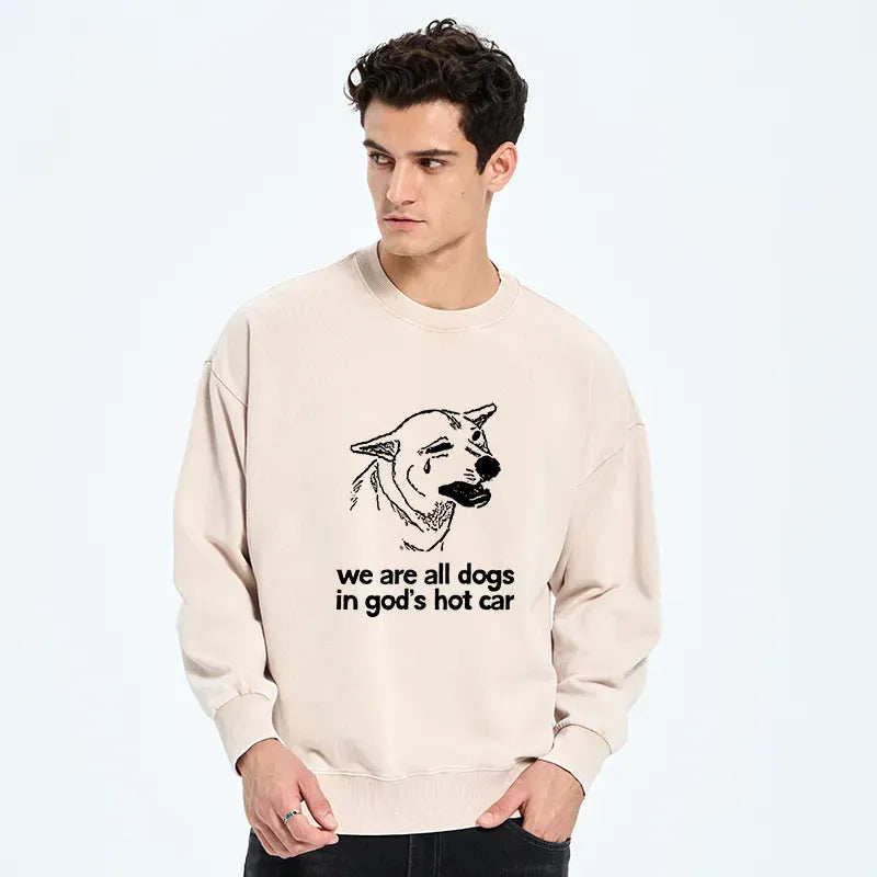 Japanese vintage wash sweatshirt for daily wear