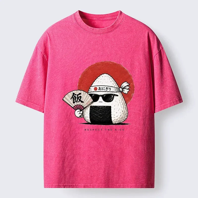 Kyoto-Lion Respect The Rice Ball Washed T-Shirt
