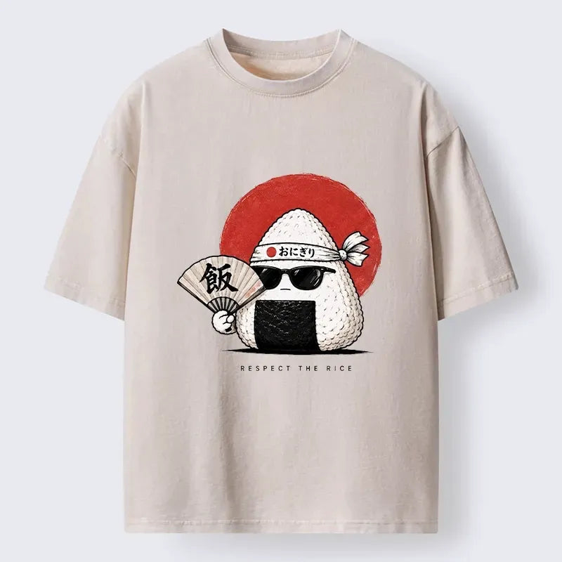 Kyoto-Lion Respect The Rice Ball Washed T-Shirt