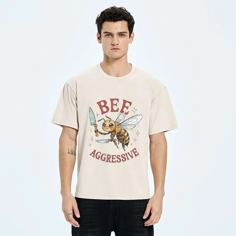 Japanese Vintage Washed T-Shirt for Streetwear