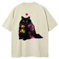 washed vintage cat t-shirt for daily wear
