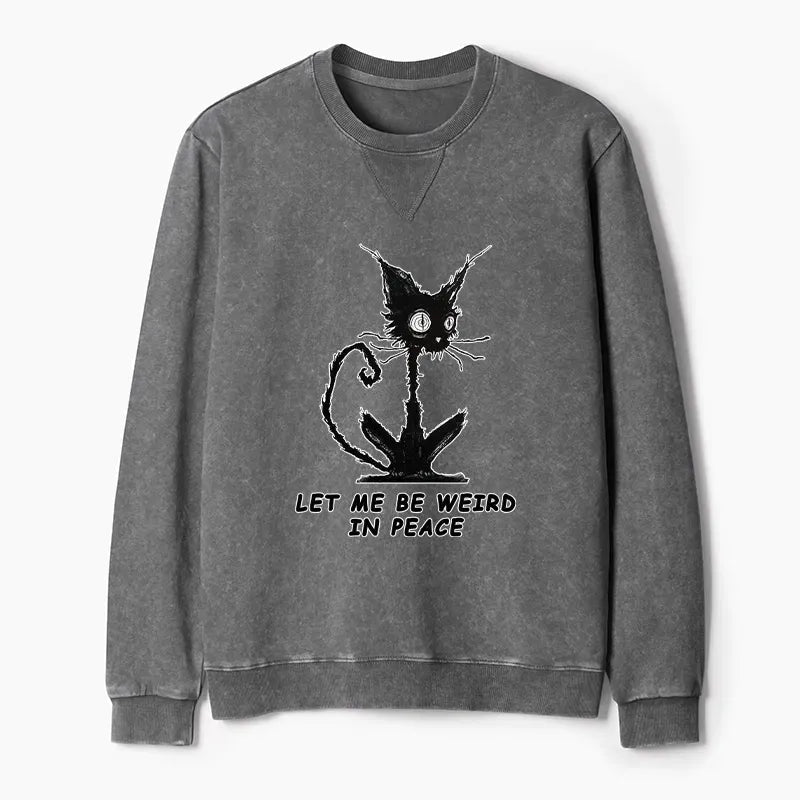 Vintage Washed Terry Sweatshirt for Streetwear