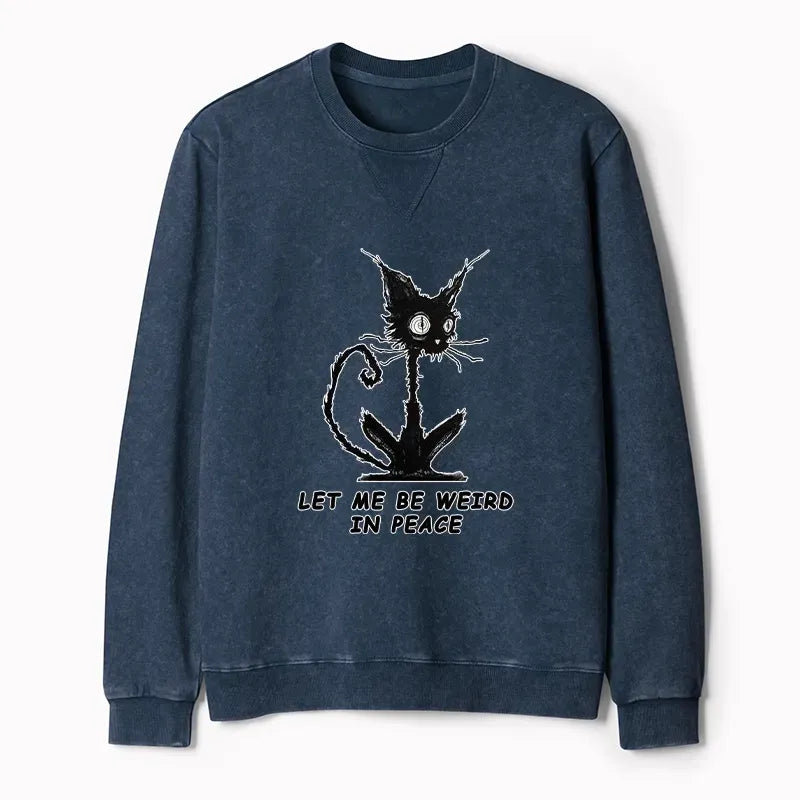 Vintage Washed Terry Sweatshirt for Streetwear