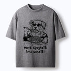 Kyoto-Lion Cool Dog Eating Spaghetti Like A Boss Washed T-Shirt