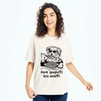 Kyoto-Lion Cool Dog Eating Spaghetti Like A Boss Washed T-Shirt