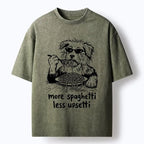 japanese cool dog eating spaghetti t-shirt