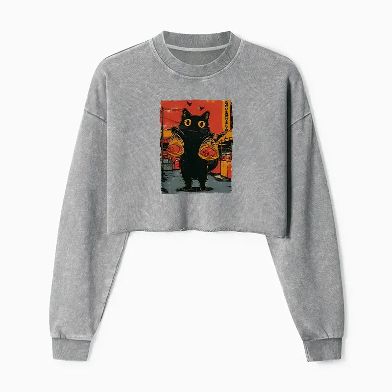 Best Seller Japanese Cat Sweatshirt for Women
