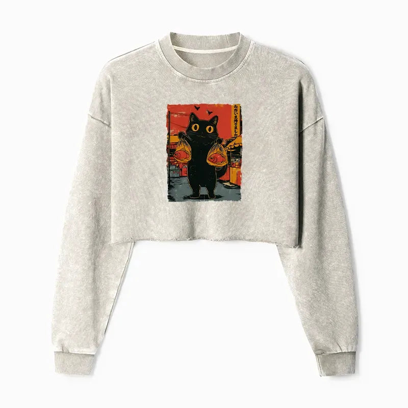 Best Seller Japanese Cat Sweatshirt for Women