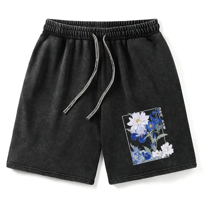 Japanese Washed Shorts for Summer Vacation
