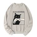 Black Cat Biting Sweatshirt Trendy