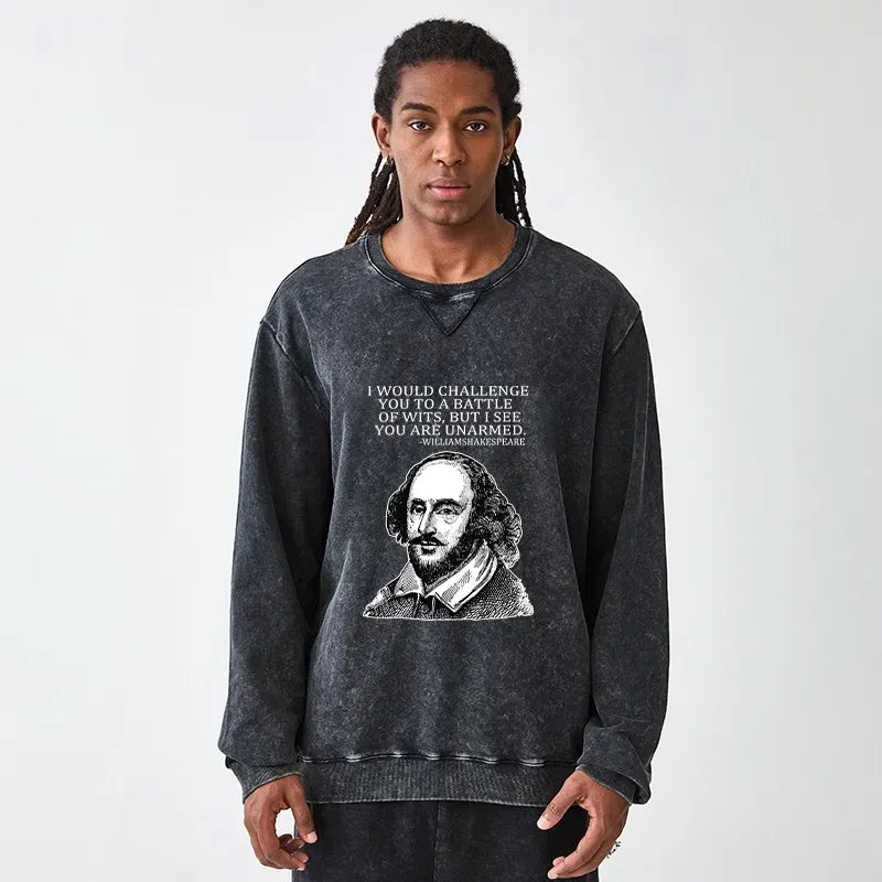 Kyoto-Lion Your Intelligence Is Inferior To Mine Washed Terry Sweatshirt
