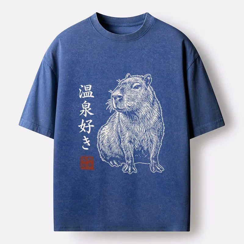 Unisex cotton t-shirt with Japanese lion design