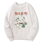 Japanese Kanji Frog Sweatshirt for Daily Wear
