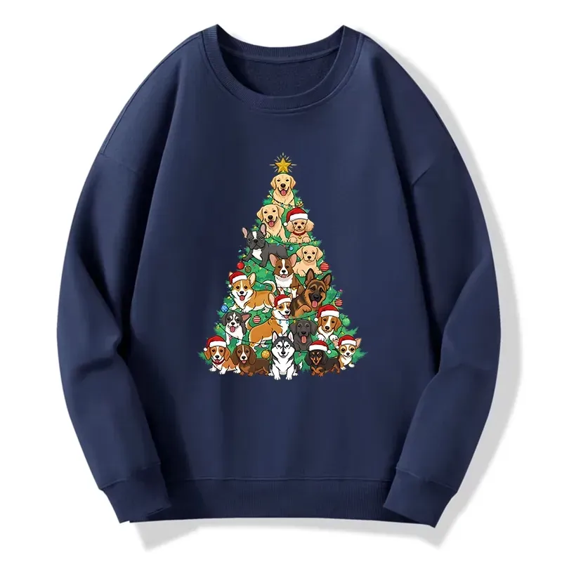 Kyoto-Lion Christmas Tree Dog Funny Classic Sweatshirt