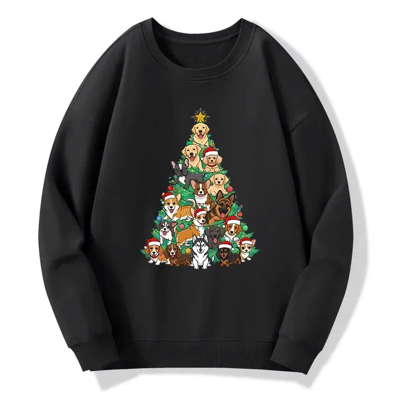 Kyoto-Lion Christmas Tree Dog Funny Classic Sweatshirt