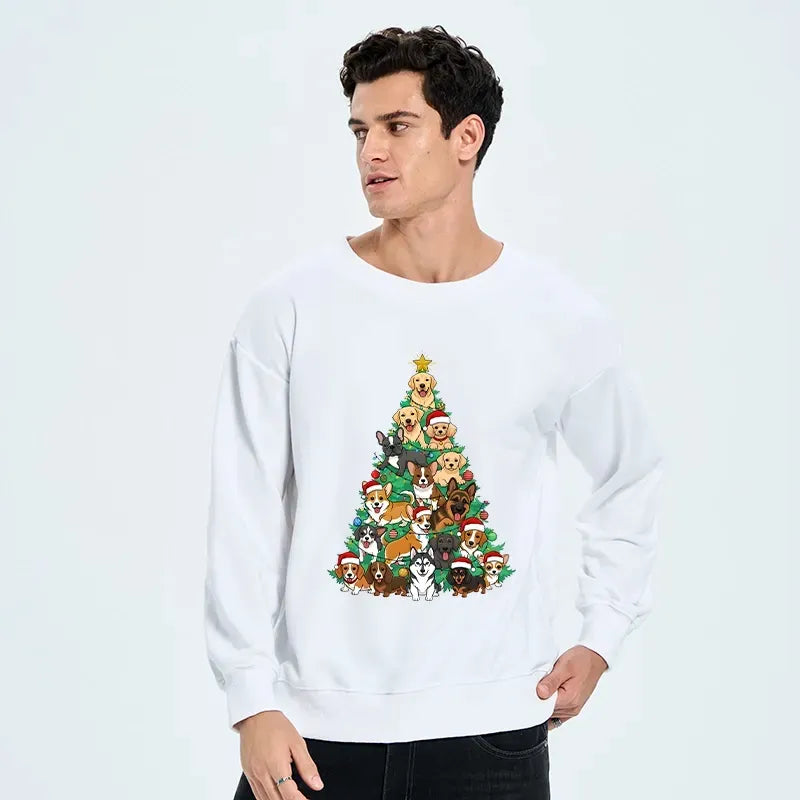 Kyoto-Lion Christmas Tree Dog Funny Classic Sweatshirt