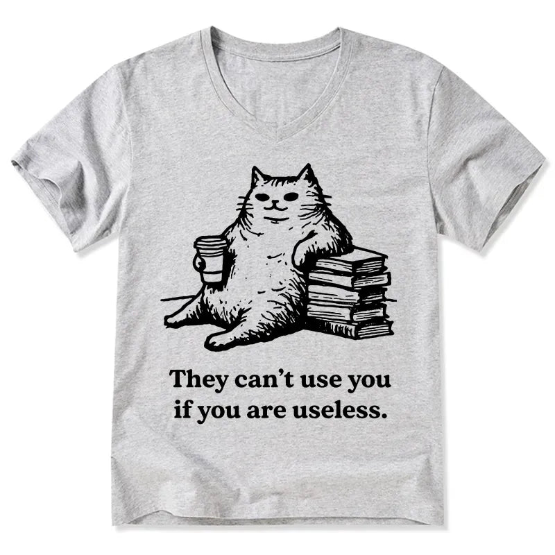 Funny Cat Proving Uselessness Tee