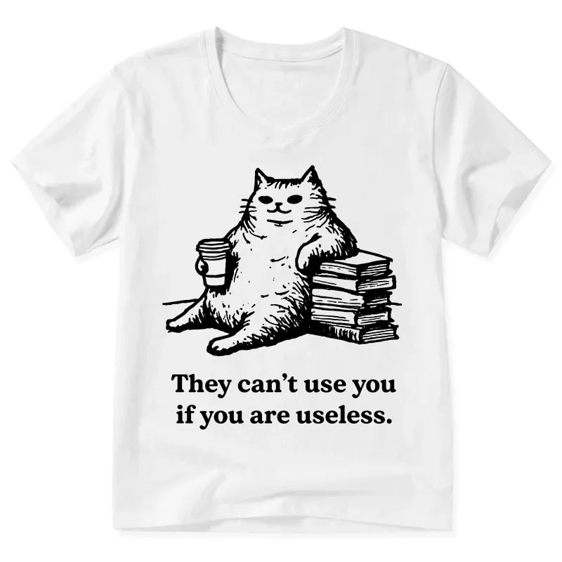 Kyoto-Lion Cat Proving Uselessness Is A Superpower V-Neck Classic T-Shirt