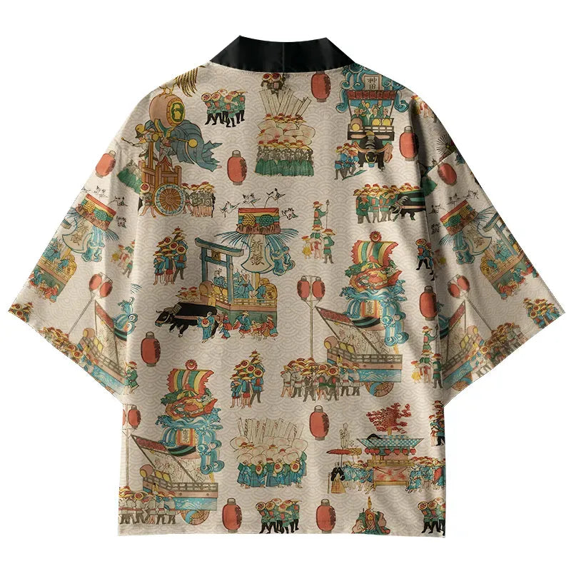 Kyoto-Lion Traditional Celebrations Kimono Cardigan