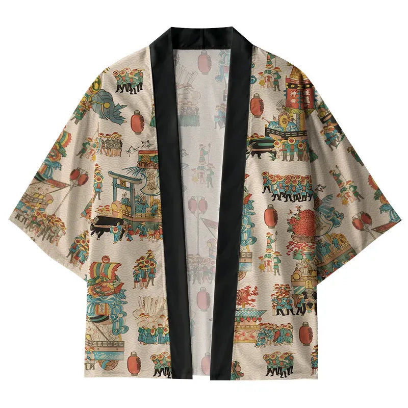 Kyoto Lion Kimono Cardigan for Summer