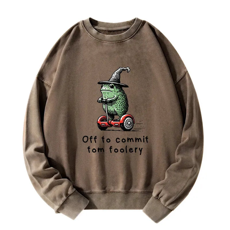Frog Riding Balance Scooter Sweatshirt